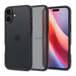   HUSĂ! - SPIGEN ULTRA HYBRID plastic protector de telefon (rezistent la impact, cadru cu bule, mat) BLACK/UNFAT Apple iPhone 16