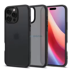   HUSĂ! - SPIGEN ULTRA HYBRID plastic protector de telefon (rezistent la șocuri, cadru cu bule, mat) BLACK/UNFAT Apple iPhone 16 Pro Max