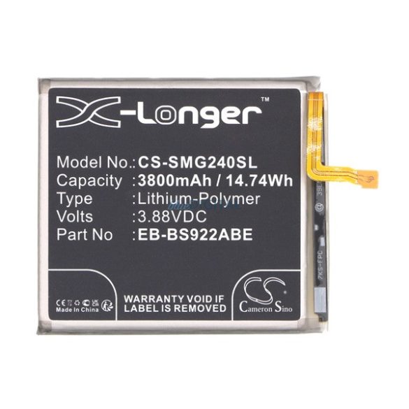 CAMERON SINO Baterie Li-Polymer (3.88V / 3800mAh, compatibil Samsung EB-BS922ABE) BLACK Samsung Galaxy S24 (SM-S921)