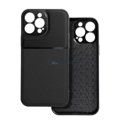   HUSĂ! - Protector de telefon din plastic (cadru din silicon, rezistent la impact, magnetic, spate din piele, cu dungi) BLACK Samsung Galaxy S24 FE (SM-S721)