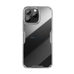   HUSĂ! - NILLKIN NATURE PRO plastic telefon protector (cadru de silicon, rezistent la șocuri, bubble heel) pentru Apple iPhone 16 Pro Max