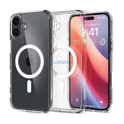   HUSĂ! - SPIGEN CRYSTAL HYBRID silicon protector de telefon (rezistent la impact, cadru din plastic, MagSafe) pentru Apple iPhone 16