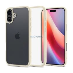   HUSĂ! - SPIGEN ULTRA HYBRID plastic protector de telefon (rezistent la șocuri, bubble cadru, cadru mat) BÉZS Apple iPhone 16 Plus