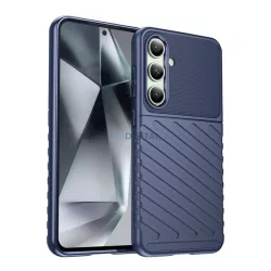   HUSĂ! - Silicon protector de telefon (rezistent la impact, cu dungi, model convex) CUTTING BLUE Samsung Galaxy S24 FE (SM-S721)
