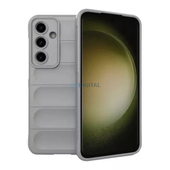 HUSĂ! - Silicon protector de telefon (rezistent la șocuri, protecție cameră, 3D) LIGHT GREY Samsung Galaxy S24 FE (SM-S721)