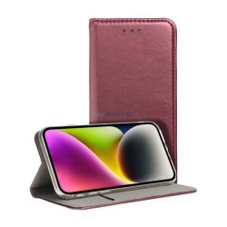   Husă permanentă, efect piele (FLIP, deschidere laterală, husă desktop) BURGUNDY Samsung Galaxy A16