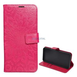   Carcasă Standing, efect piele (FLIP, deschidere laterală, desktop, curea, mandala) RED Samsung Galaxy A16