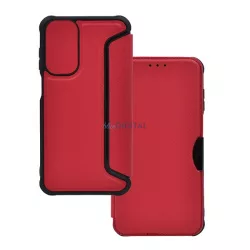   HUSĂ! - Carcasă permanentă, efect piele (FLIP, deschidere laterală, rezistență la impact, colț hover, protecție cameră, model carbon) PIROS Samsung Galaxy S24 FE (SM-S721)