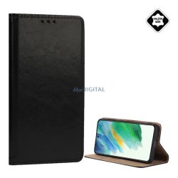   Carcasă permanentă, piele naturală (FLIP, deschidere laterală, desktop) BLACK Samsung Galaxy A16