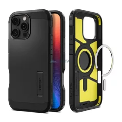   HUSĂ! - SPIGEN TOUGH ARMOR MAG plastic telefon protector (rezistent la șocuri, MagSafe) BLACK Apple iPhone 16 Pro Max