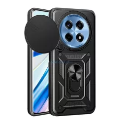   HUSĂ! - Defender silicon protector de telefon (rezistent la șocuri, inel de prindere, aparat de fotografiat protector) BLACK OnePlus 12R 5g
