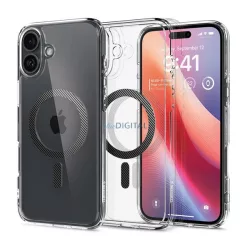   HUSĂ! - SPIGEN ULTRA HYBRID MAG plastic protector de telefon (rezistent la impact, cadru pernă de aer, model de carbon, MagSafe) pentru Apple iPhone 16