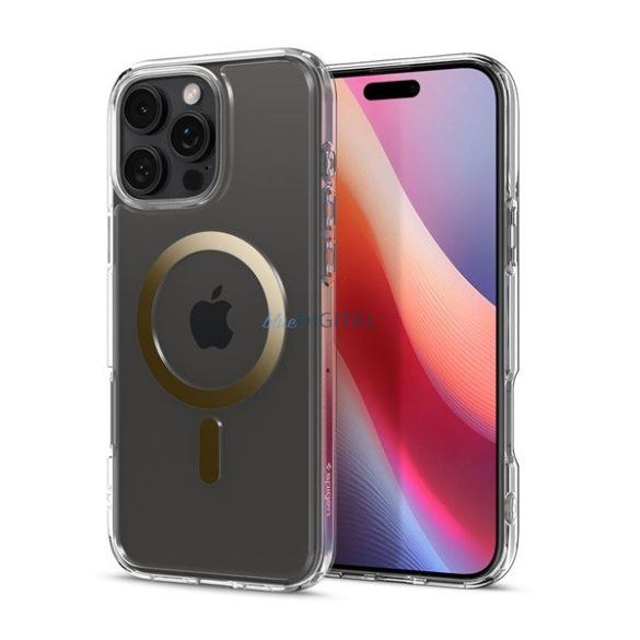 SPIGEN ULTRA HYBRID MAG plastic protector de telefon (rezistent la șocuri, cadru cu bule, MagSafe) AUR Apple iPhone 16