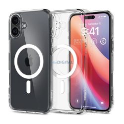   HUSĂ! - SPIGEN ULTRA HYBRID MAG plastic telefon protector (rezistent la șocuri, bubble cadru, MagSafe) WHITE Apple iPhone 16 Plus 5G