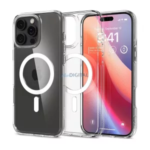 HUSĂ! - SPIGEN ULTRA HYBRID MAG plastic telefon protector (rezistent la șocuri, bubble cadru, MagSafe) WHITE Apple iPhone 16 Pro 5G