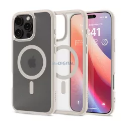   HUSĂ! - SPIGEN ULTRA HYBRID MAG plastic protector de telefon (rezistent la șocuri, bubble frame, MagSafe) TITANE Apple iPhone 16 Pro