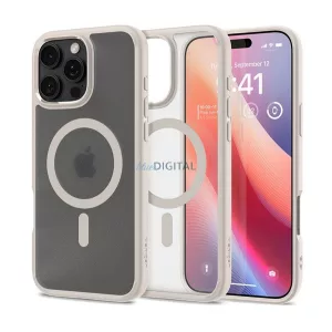 HUSĂ! - SPIGEN ULTRA HYBRID MAG plastic protector de telefon (rezistent la șocuri, bubble cadru, MagSafe) TITAN Apple iPhone 16 Pro Max