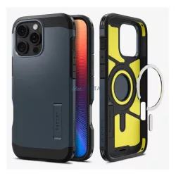   HUSĂ! - SPIGEN TOUGH ARMOR MAG plastic protector de telefon (rezistență la impact, MagSafe) METAL BLACK Apple iPhone 16 Pro Max