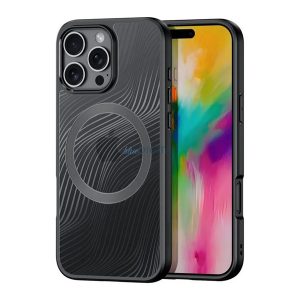 DUX DUCIS AIMO silicon telefon protector (rezistent la șocuri, protecția camerei, MagSafe, val) BLACK Apple iPhone 16 Pro Max