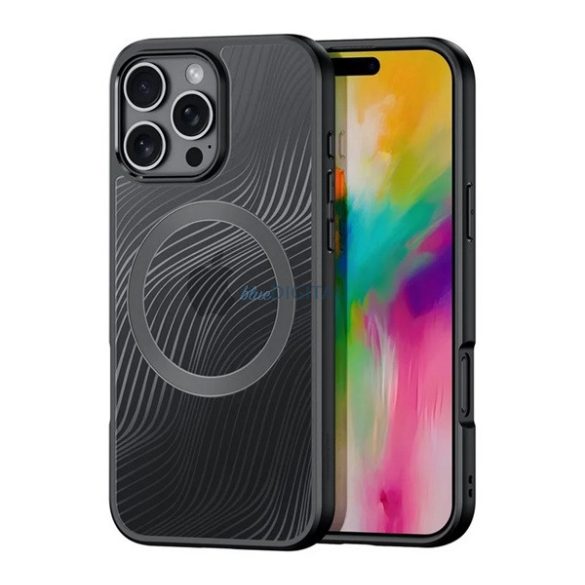 DUX DUCIS AIMO silicon telefon protector (rezistent la șocuri, protecția camerei, MagSafe, val) BLACK Apple iPhone 16 Pro Max