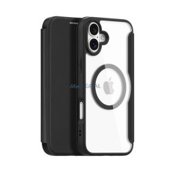   HUSĂ! - DUX DUCIS SKIN X PRO Carcasă Standing Leather Effect (FLIP, deschidere laterală, RFID, MagSafe) BLACK Apple iPhone 16 Plus