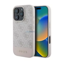   HUSĂ! - GUESS 4G STRIPE plastic protector de telefon (capac spate textil) BRONZE Apple iPhone 16 Pro Max