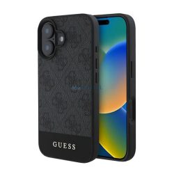   HUSĂ! - GUESS 4G STRIPE plastic protector de telefon (spate textil) GREY Apple iPhone 16 Plus