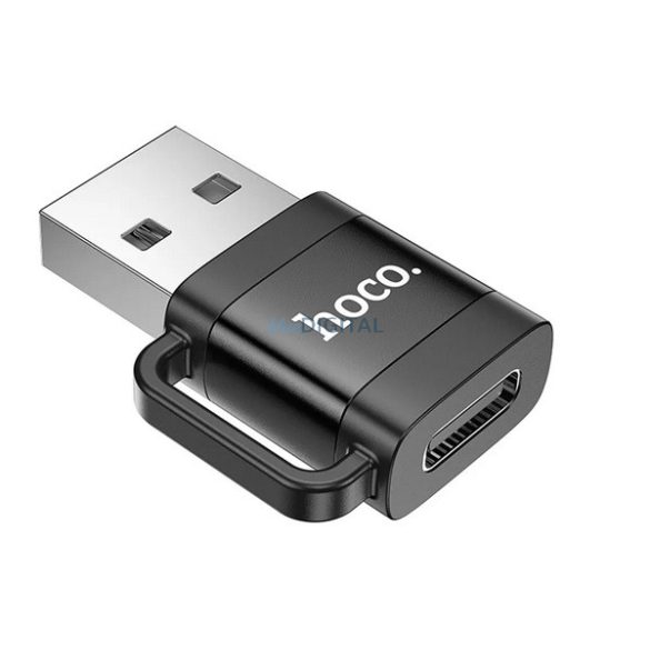 Adaptor HOCO (USB - mufă Type-C, transfer de date și încărcare, OTG) NEGRU