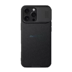   HUSĂ! - NILLKIN CAMSHIELD PRO MAGNETIC plastic protector de telefon (rezistent la șocuri, protecția camerei, magnetic, cu dungi) BLACK Apple iPhone 16 Pro Max