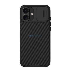 NILLKIN CAMSHIELD PRO MAGNETIC plastic protector de telefon (rezistent la șocuri, protecția camerei, magnetic, cu dungi) BLACK Apple iPhone 16 Plus