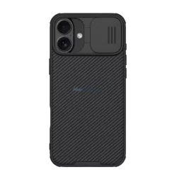   HUSĂ! - NILLKIN CAMSHIELD PRO silicon telefon protector (rezistent la șocuri, protecția camerei, cu dungi) BLACK Apple iPhone 16