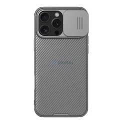   HUSĂ! - NILLKIN CAMSHIELD PRO silicon telefon protector (rezistent la șocuri, camera de protecție, cu dungi) GREEN Apple iPhone 16 Pro Max