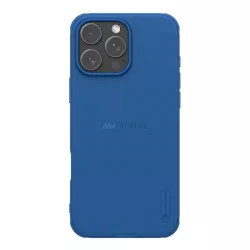   HUSĂ! - NILLKIN SUPER FROSTED PRO plastic protector de telefon (rezistent la impact, cauciucat, suprafață aspră) BREECH BLUE Apple iPhone 16 Pro Max