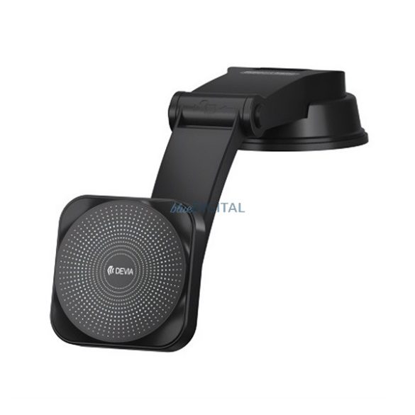 Suport auto DEVIA (bord, parbriz, ventuză, 15W, wireless, încărcător rapid, reglabil, 360°, MagSafe) NEGRU