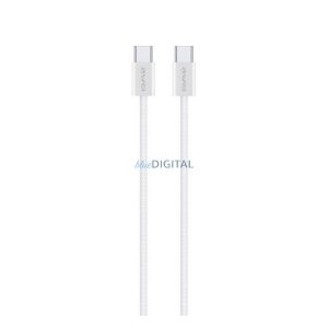 AWEI CL-219T cablu de date (Tip-C - Tip-C, 60W, 100cm, încărcător rapid, șiret) ALB