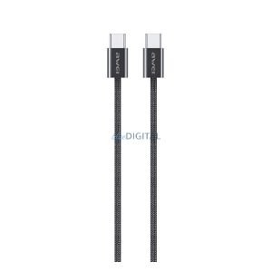 AWEI CL-219T cablu de date (Tip-C - Tip-C, 60W, 100cm, încărcător rapid, șiret) NEGRU