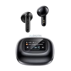   AWEI TP97 căști bluetooth STAREO (v5.4, TWS, microfon, anulare zgomot, touch screen + încărcător) NEGRU