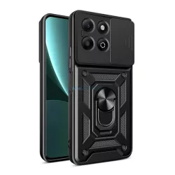   HUSĂ! - Defender silicon protector de telefon (rezistent la șocuri, inel de reținere, protector de cameră) BLACK Honor X6b