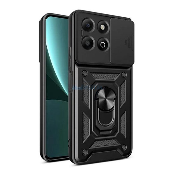 Defender silicon protector de telefon (rezistent la șocuri, inel de reținere, protector de cameră) BLACK Honor X6b
