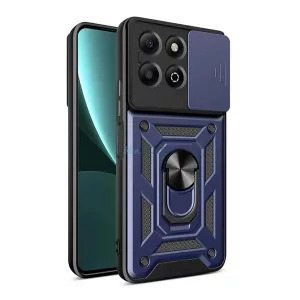 HUSĂ! - Protector de telefon din silicon Defender (rezistent la șocuri, inel de reținere, protector de cameră) BLUE Honor X6b