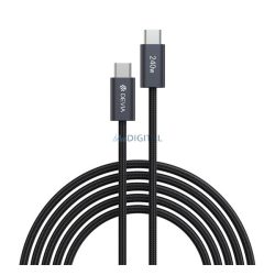   DEVIA EXTREME cablu de date (Tip-C - Tip-C, 240W, încărcător rapid PD, 200cm, șiret) NEGRU