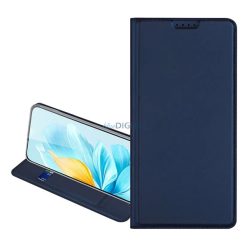   HUSĂ! - DUX DUCIS SKIN PRO caz în picioare, efect de piele (FLIP, deschidere laterală, buzunar pentru carduri, suport pentru desktop) CUSHION BLUE Samsung Galaxy A16 (SM-A166)