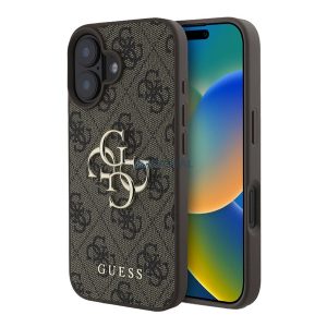 GUESS 4G BIG LOGO silicon protector de telefon (rezistent la șocuri, spate din piele) BARNA Apple iPhone 16 Plus