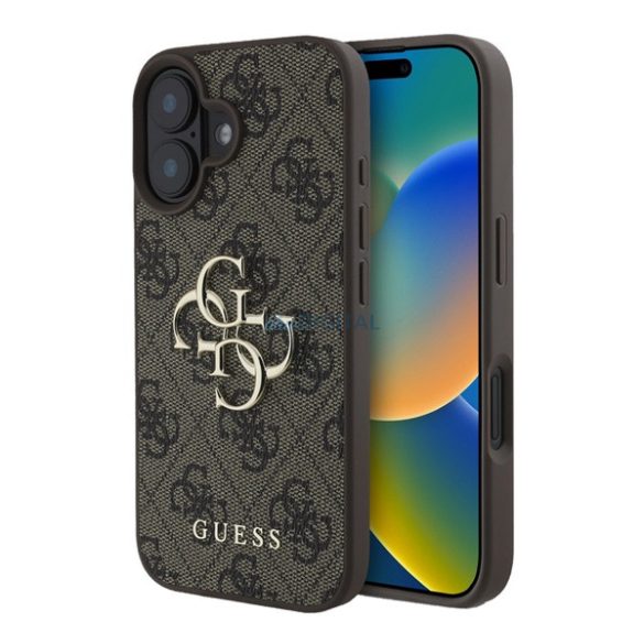 GUESS 4G BIG LOGO silicon protector de telefon (rezistent la șocuri, spate din piele) BARNA Apple iPhone 16 Plus