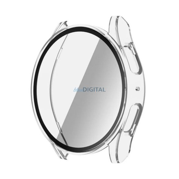 Cadru din plastic (BUMPER, rezistență la șocuri + sticlă de protecție a ecranului) pentru Samsung Galaxy Watch 7 44mm (SM-L310), Galaxy Watch 7 eSIM 44mm (SM-L315)