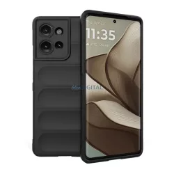   HUSĂ! - Silicon protector pentru telefon (rezistent la șocuri, protector pentru cameră, 3D) BLACK Motorola Edge 50 5G