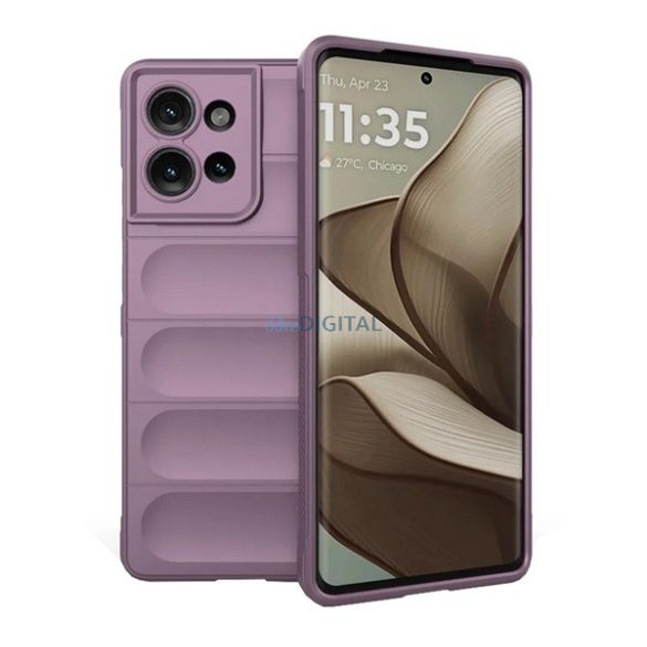 Silicon protector pentru telefon (rezistent la șocuri, protector pentru cameră, 3D) LILA Motorola Edge 50 5G
