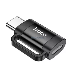   Adaptor HOCO UA31E (conector Lightning - Type-C, transfer de date și încărcare, OTG) NEGRU