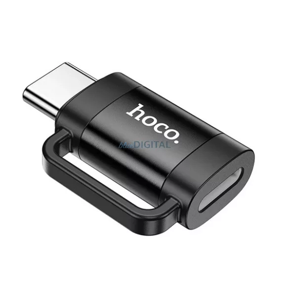 Adaptor HOCO UA31E (conector Lightning - Type-C, transfer de date și încărcare, OTG) NEGRU