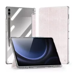   DUX DUCIS UNID husă verticală, efect textil (active FLIP, deschidere laterală, TRIFOLD, suport pentru birou, suport pentru pix) ROSE pentru Samsung Galaxy Tab S9 Plus LTE (SM-X816), Galaxy Tab S9 Plus WIFI (SM-X810)